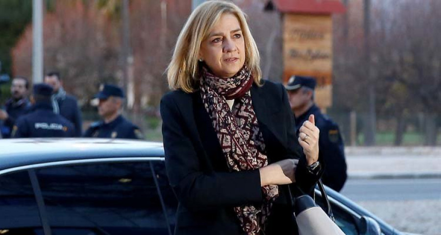 La infanta se plantea recurrir para “limpiar cualquier duda sobre su honorabilidad”