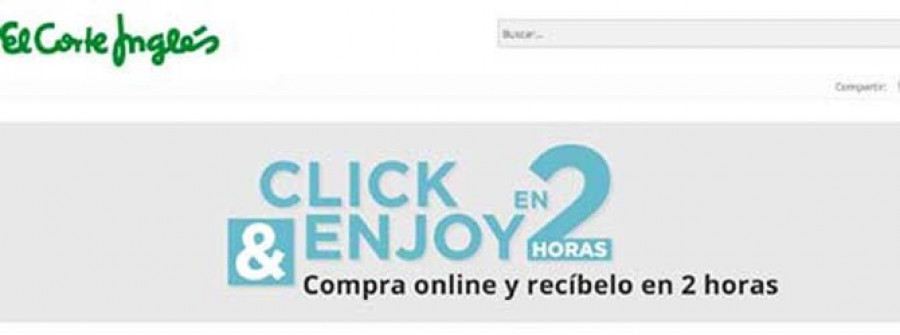 El Corte Inglés lanza un servicio de compra online con entrega en dos horas