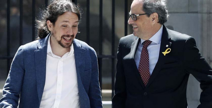 Pablo Iglesias se ofrece a Torra como mediador y prevé visitar a los presos