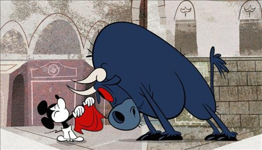 Mickey Mouse se suma a los sanfermines con el corto "Al rojo vivo"