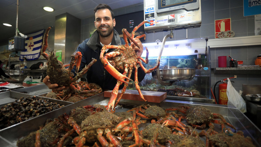 La centolla grande llega hasta los 18 euros a pesar del mal tiempo
