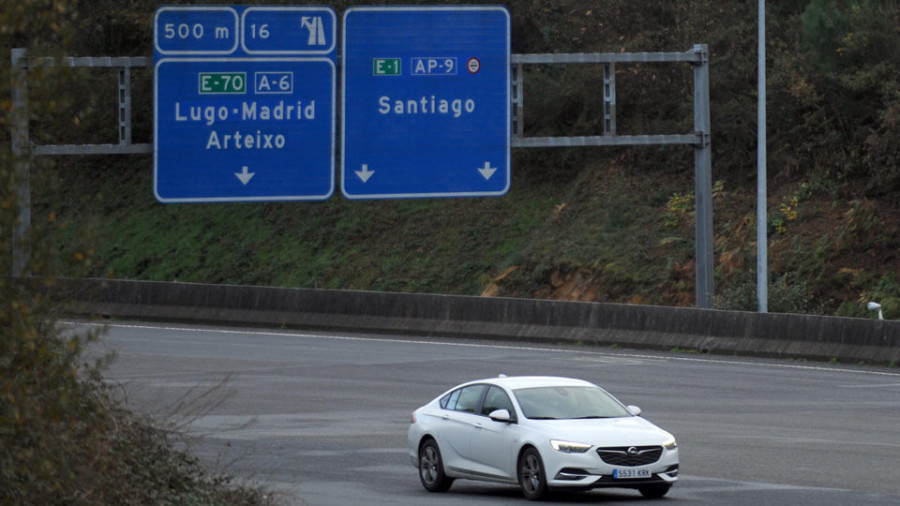 Interceptado en Ordes tras conducir cuatro kilómetros en sentido contrario en la AP-9