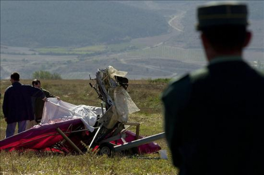 Dos muertos al estrellarse un ultraligero en Milagro (Navarra)