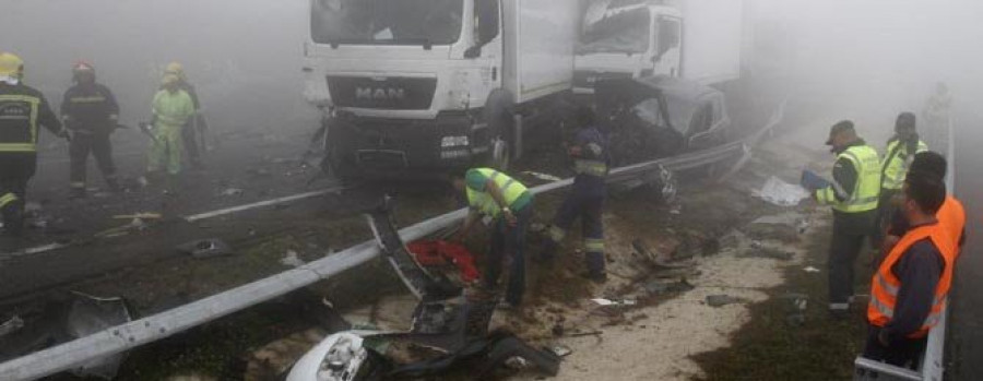 Tres heridos siguen ingresados por el accidente múltiple de Abadín que dejó una fallecida