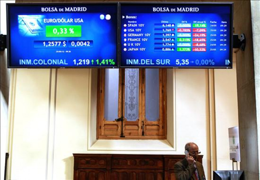 La Bolsa española rebota en la apertura y el IBEX sube el 0,49 por ciento