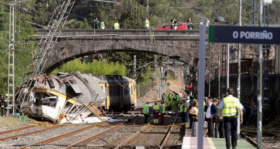 La reconstrucción del accidente de tren de O Porriño apunta a una distracción del conductor
