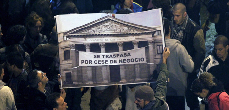 Anticapitalistas y grupos entorno a Podemos impulsan las protestas contra el Congreso