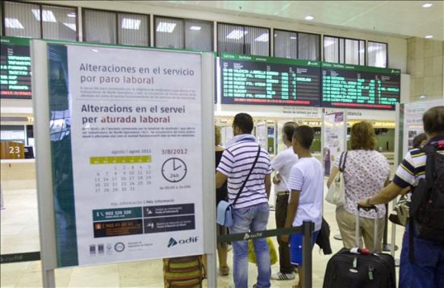 Mañana, huelga de 24 horas en Renfe y Adif, tras tres jornadas de paros parciales