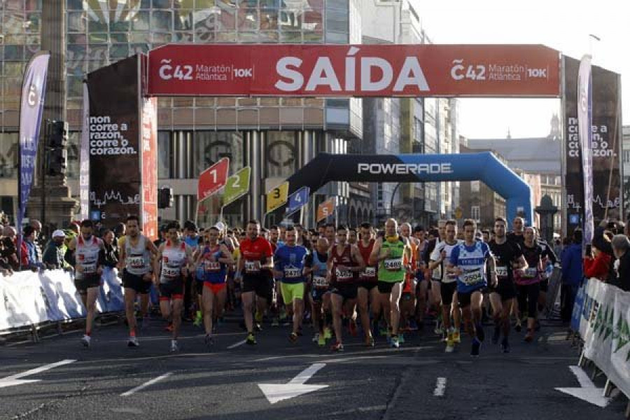 Cortes de tráfico en el centro de A Coruña por la Media Maratón