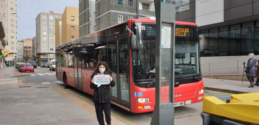 Greenpeace apoya el transporte público en A Coruña