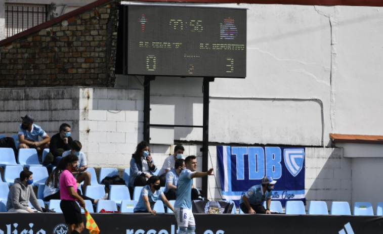 El Celta B llora la derrota ante el Deportivo en Barreiro