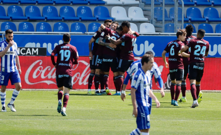 Al Celta le bastó la primera parte para asaltar Mendizorroza