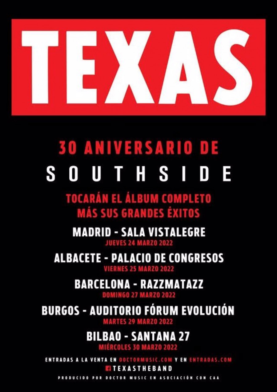 Texas aplaza su gira española a marzo de 2022 y suma un concierto en Albacete