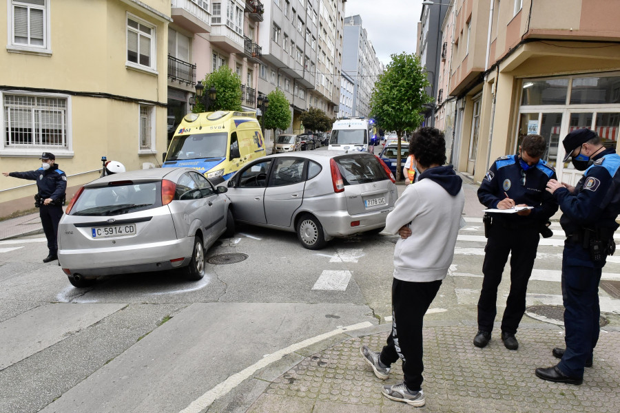 Un choque entre dos coches en La Merced deja cinco heridos