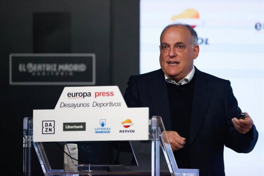 Javier Tebas: "El fútbol español ha demostrado con la pandemia solvencia financiera y que no está en riesgo"