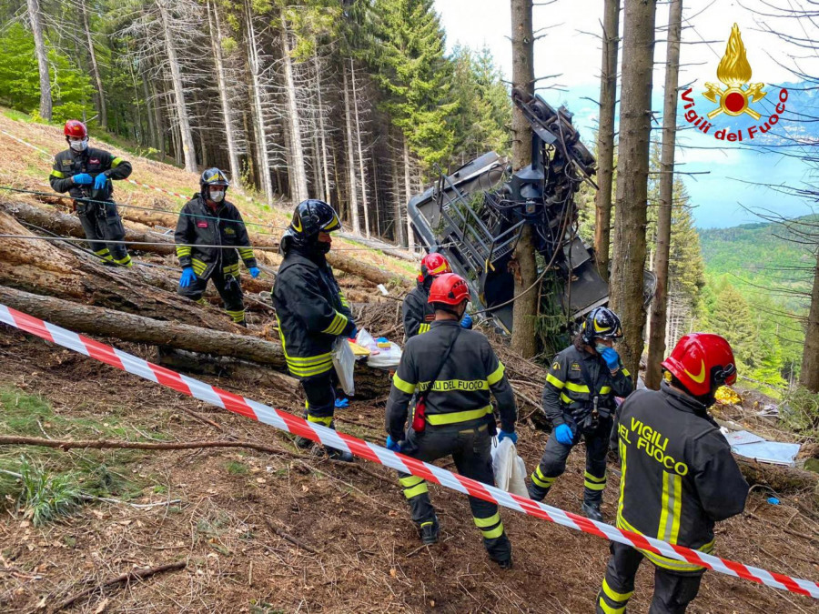 La Fiscalía italiana dice que el freno de seguridad del teleférico no funcionó