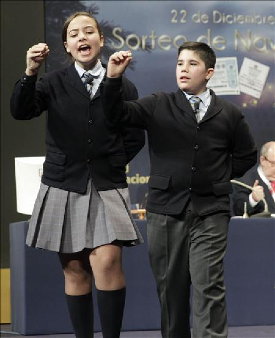 El número 67.065, primero de los cuartos premios del sorteo de Navidad