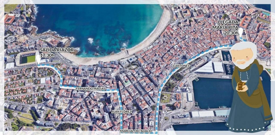 Recorrido Cabalgata de Reyes A Coruña 2019