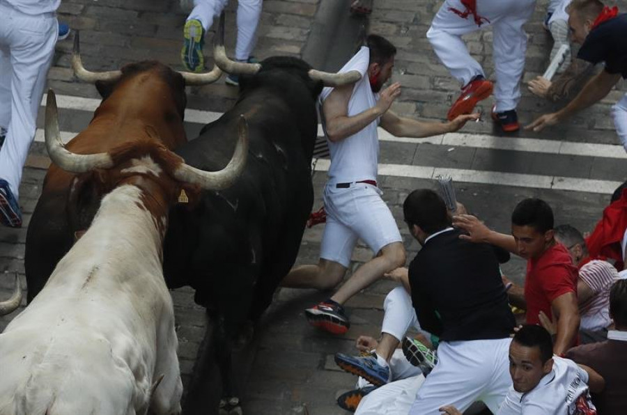 Séptimo encierro Sanfermines 2019: Cuatro heridos trasladados al hospital de Navarra