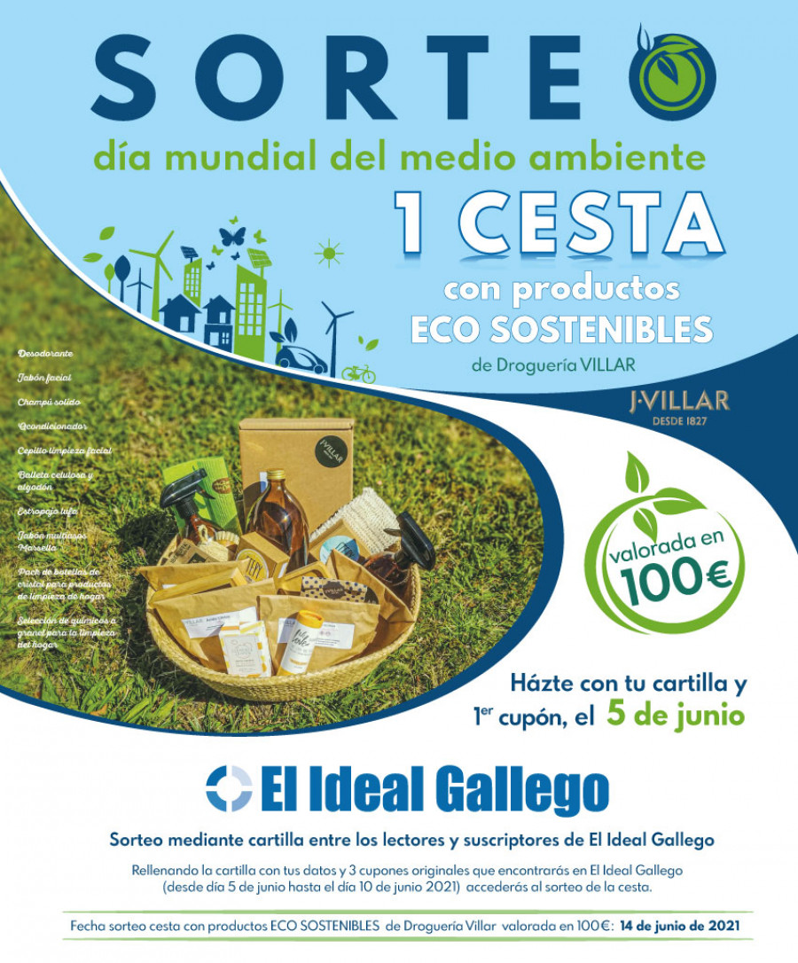 El lector Christian López gana la cesta de productos eco sostenibles en el sorteo de El Ideal Gallego