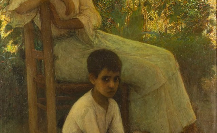 Subastan en Madrid la obra pictórica de Julio Romero de Torres titulada 'Aprendiendo a leer'