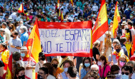 La Plaza de Colón grita no a los indultos y los líderes evitan la foto de la derecha