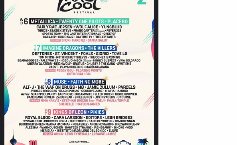 El Festival Mad Cool confirma un cartel con 104 artistas y bandas para 2022 con Metállica e Imagine Dragons entre ellos