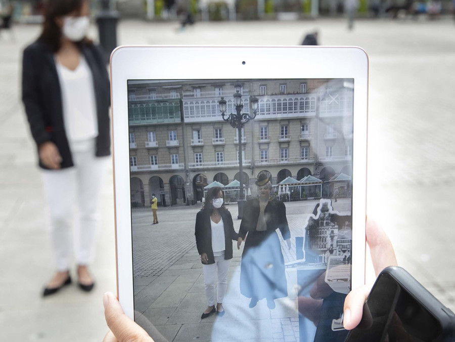 Una app permite conocer la ciudad con Pardo Bazán mediante realidad aumentada