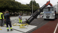 El Obelisco vislumbra su nueva parada de bus tras  las obras de reordenación