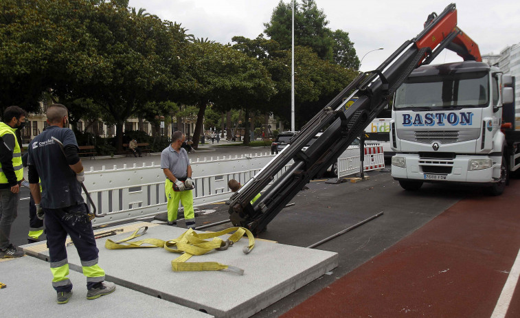 El Obelisco vislumbra su nueva parada de bus tras  las obras de reordenación