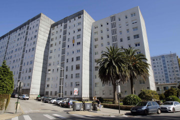 Vista de bloques de edificios en el Barrio de las Flores  Quintana
