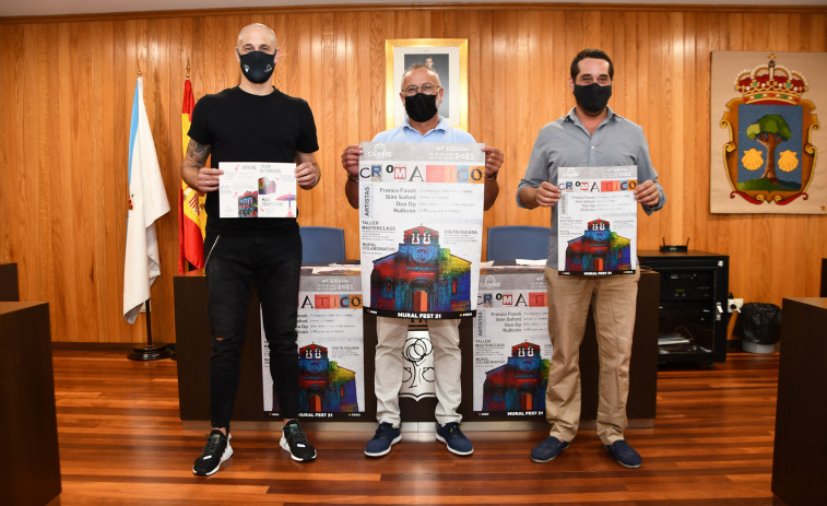 Destacados artistas internacionales acuden al IV Cromático Mural Fest de Cambre