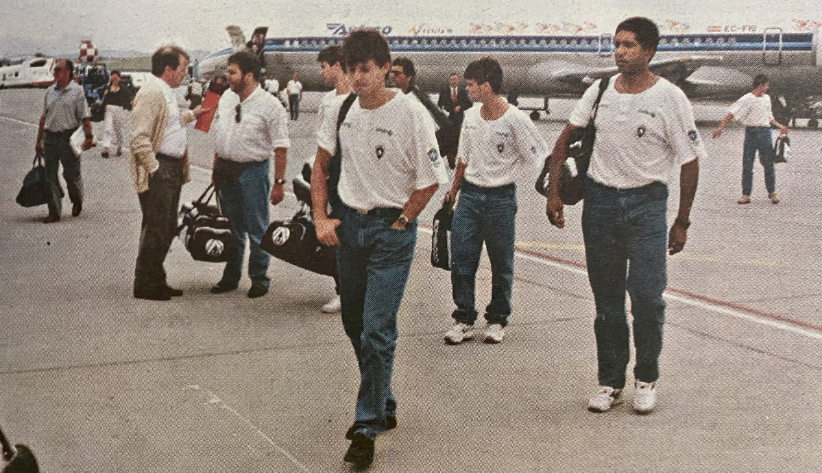 Llegada del Botafogo para el Teresa Herrera en 1996