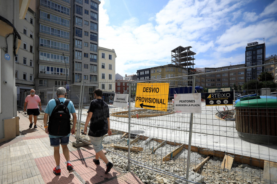 Incomodidad entre los vecinos por las obras de la plaza del Padre Rubinos