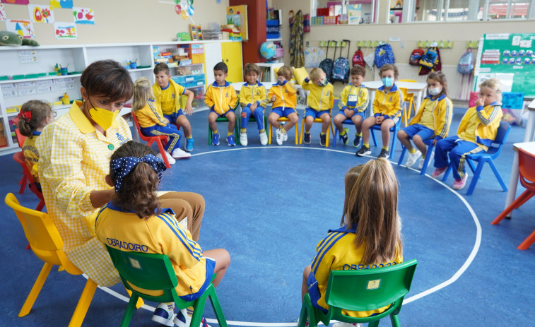 Inicio de curso para los benjamines del colegio Obradoiro