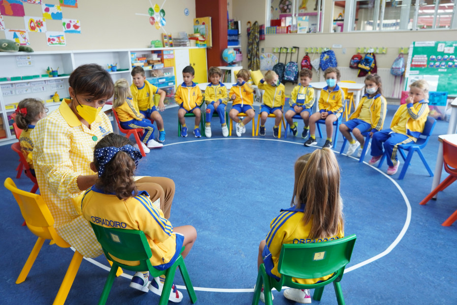 Inicio de curso para los benjamines del colegio Obradoiro