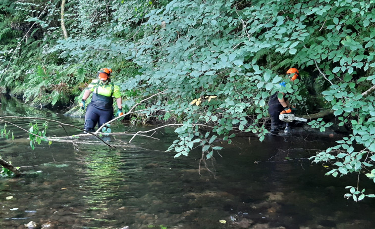 La Xunta realiza trabajos de conservación en varios tramos del río Lambre
