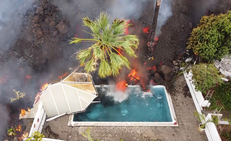 La lava de la erupción cubre ya en La Palma 103 hectáreas y destruye 166 viviendas