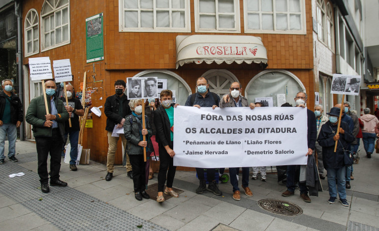 Roteiro por O Ventorrillo para pedir la retirada de las placas con nombres de alcaldes de la dictadura