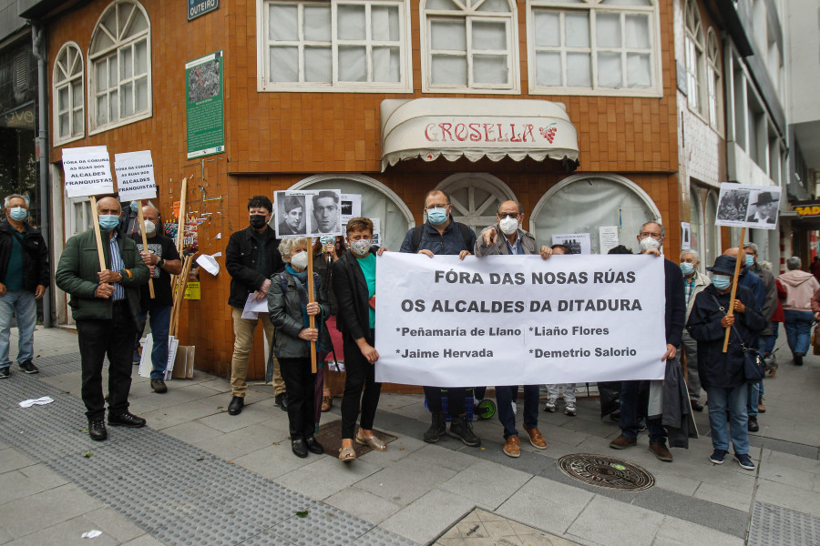 Roteiro por O Ventorrillo para pedir la retirada de las placas con nombres de alcaldes de la dictadura