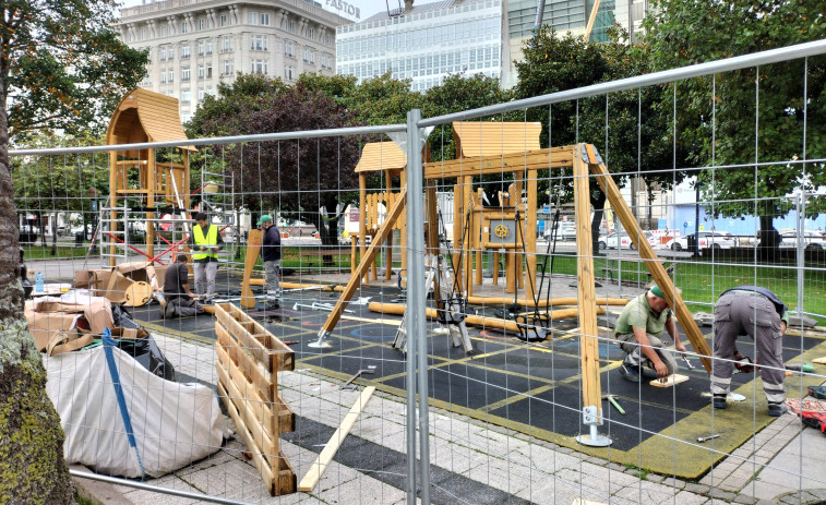 El Ayuntamiento inicia el arreglo del parque infantil de los jardines de Méndez Núñez