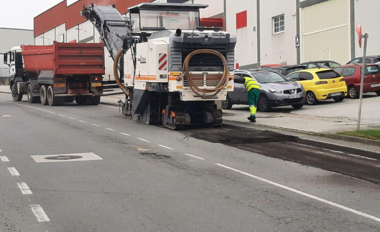 Comienzan las obras de pavimentación del acceso al polígono de Bergondo desde la N-VI