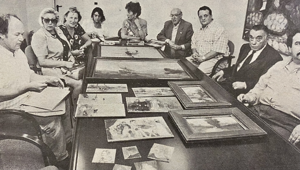 Algunos propietarios coruu00f1eses de supuestos Picassos en 1996
