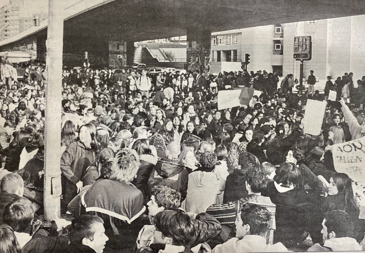 Manifestaciu00f3n de estudiantes en 1996
