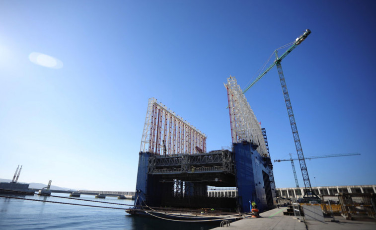 Acciona finaliza el primer cajón que el dique “Kugira” construye en el Puerto Exterior