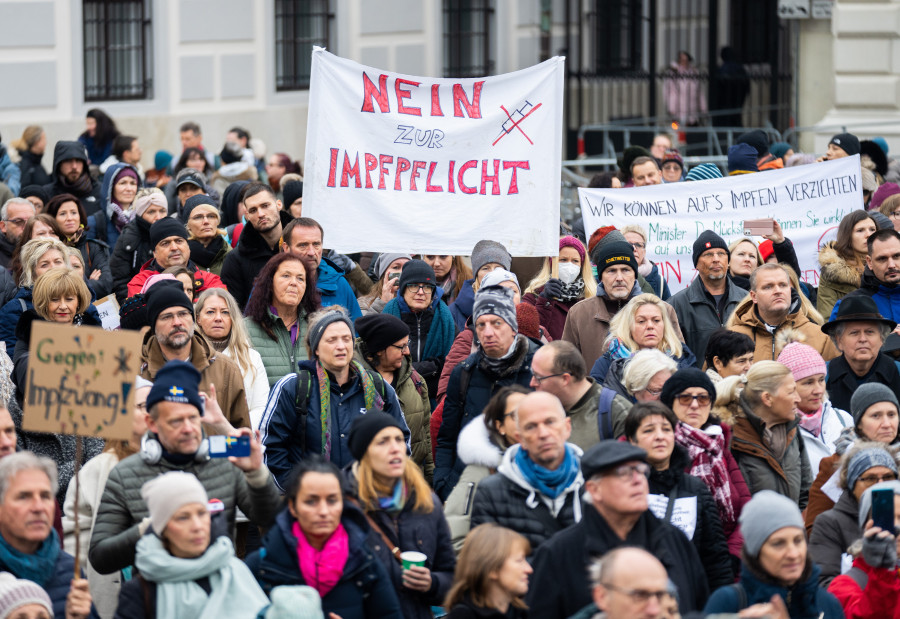 Austria inicia su confinamiento para personas no vacunadas mientras debate futuras restricciones