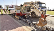 Los vestigios del tranvía continúan su progresiva desaparición de la calzada