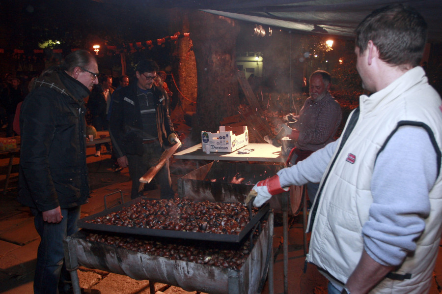 Magosto en el barrio coruñés de Labañou