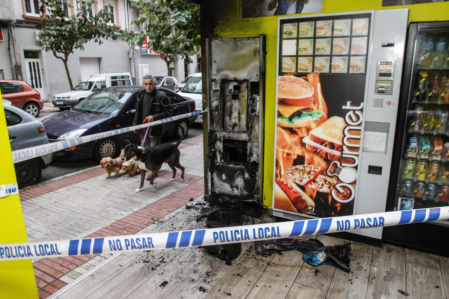 Os Mallos registra su segundo incendio provocado en un punto de vending en cinco días