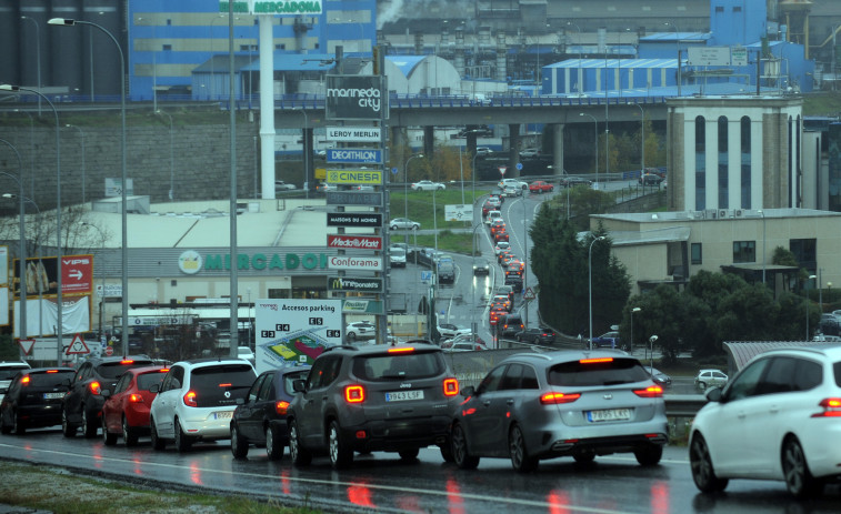 Corte de tráfico en el entorno de Marineda City